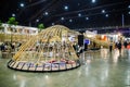 Indoor design pavilion built up with bamboo in curved shaped at Architect 18 expo.